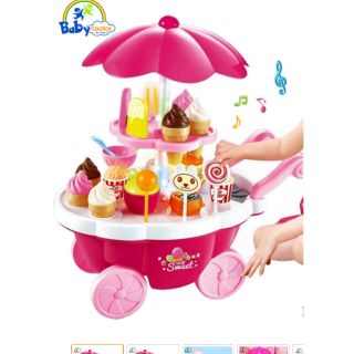 Bộ đồ chơi quầy bán kem và bánh ngọt di động 668-