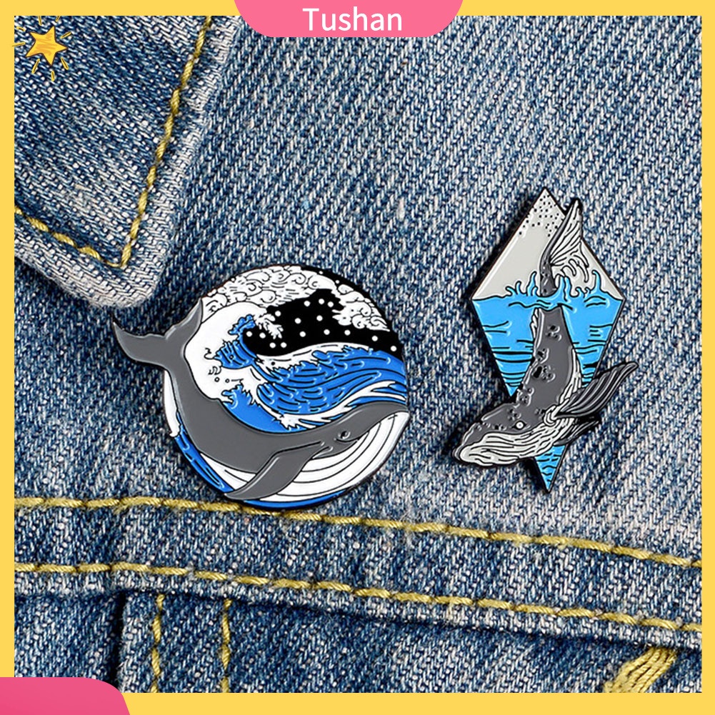 Ghim Cài Áo Hình Cá Voi Đính Đá Nhân Tạo Thời Trang Cho Nữ