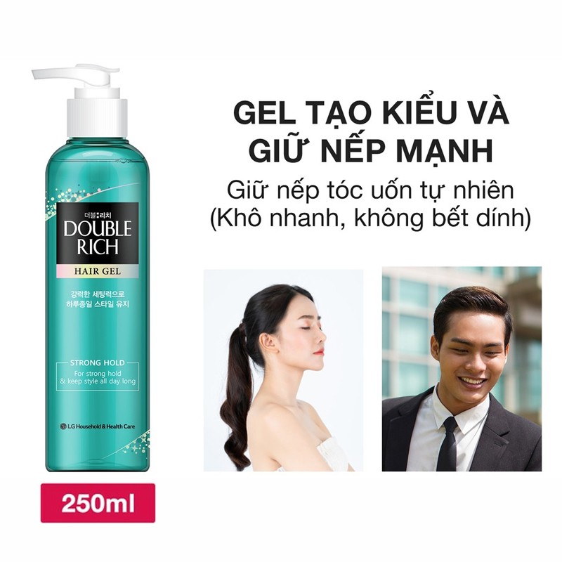 Gel tạo kiểu tóc Double Rich 250ml