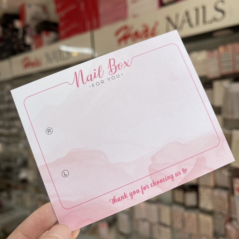 Bìa dán nailbox 2 mặt ( kèm túi bóng cho mỗi bìa)