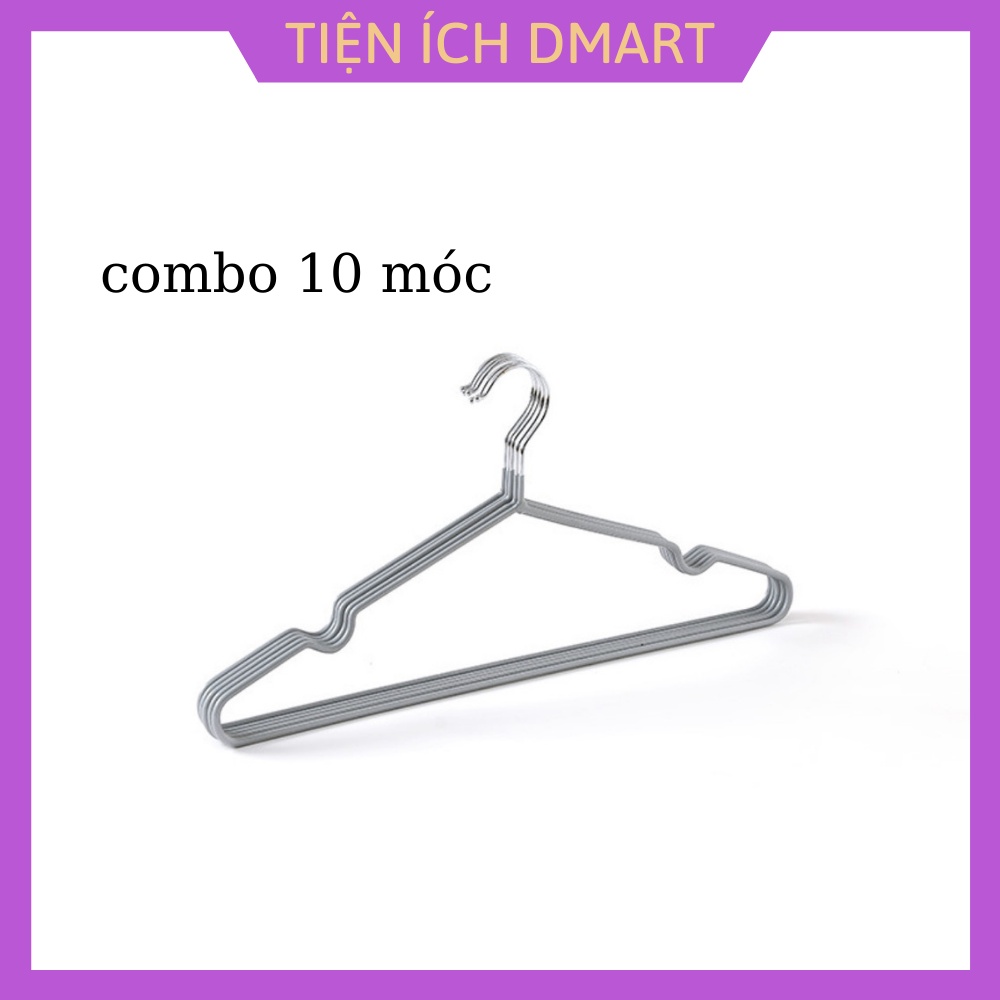 set 10 móc treo quần áo nhôm không gỉ , mắc quần áo cao cấp