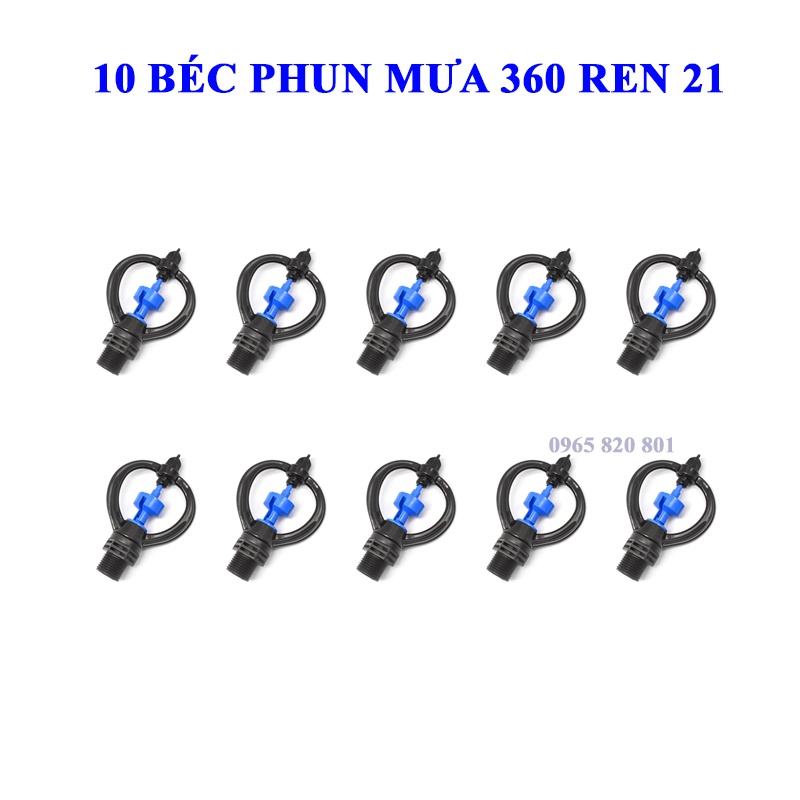 [ 10 chiếc ] Béc tưới cây phun mưa xoay 360 độ