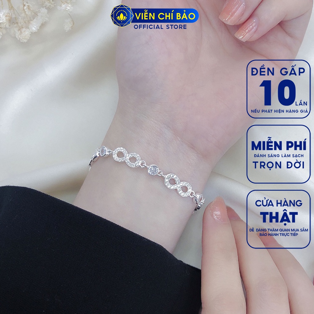 Lắc tay bạc nữ Vô cực Infinity chất liệu bạc 925 thời trang phụ kiện trang sức nữ Viễn Chí Bảo L400361
