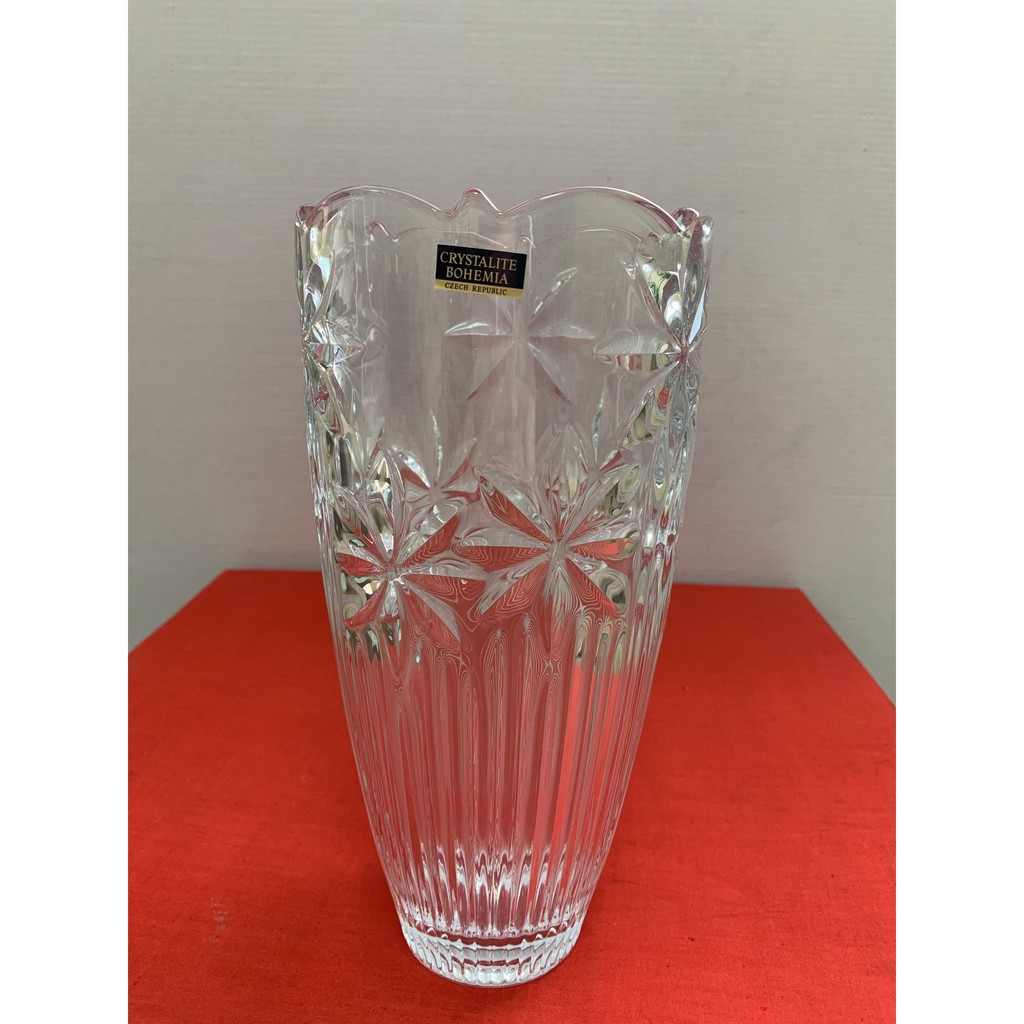 LỌ HOA PHA LÊ SÉC NOVA BOM HOA THỊ 25CM