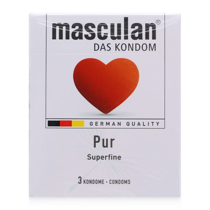 Bao Cao Su Siêu Mỏng Masculan Pur (Hộp 3 Cái)