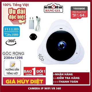 Camera ốp trần Mini 3D VR360 Quan sát 360 độ Cực nét