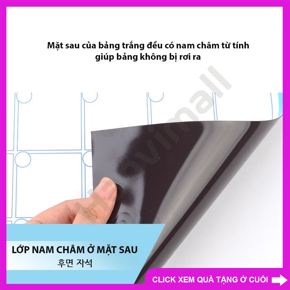 Lịch tháng từ tính (Kèm theo 4 bút dạ + 1 tẩy)