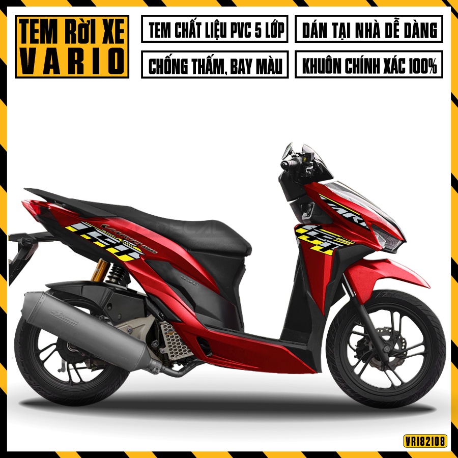 Tem Dán Xe Honda Vario Mẫu Vario 150 | VR182108150 | Chất Liệu Decal Cao Cấp Cắt Khuôn Sẵn, Chống Thấm Nước