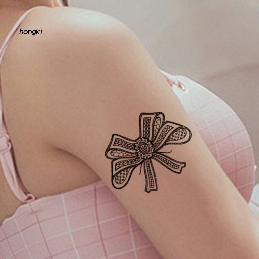 Hình Xăm Dán Họa Tiết Ren Trắng Đen Thân Thiện Với Môi Trường