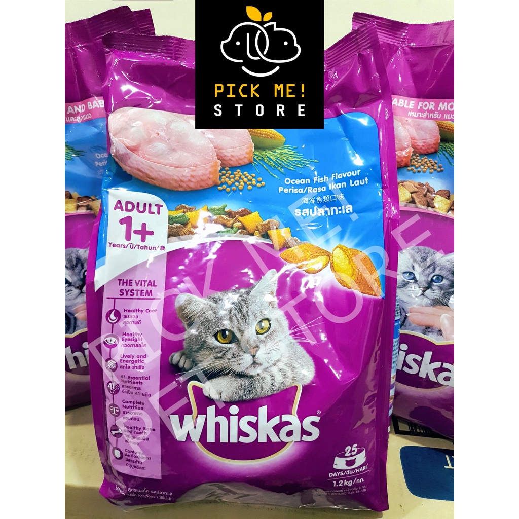 Hạt Whiskas Adult Cho Mèo Lớn, Mèo Trưởng Thành 1.2kg