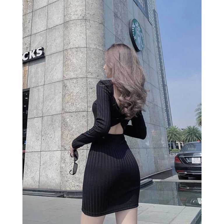 [Croptop Town] Váy body, bodycon khoét lưng