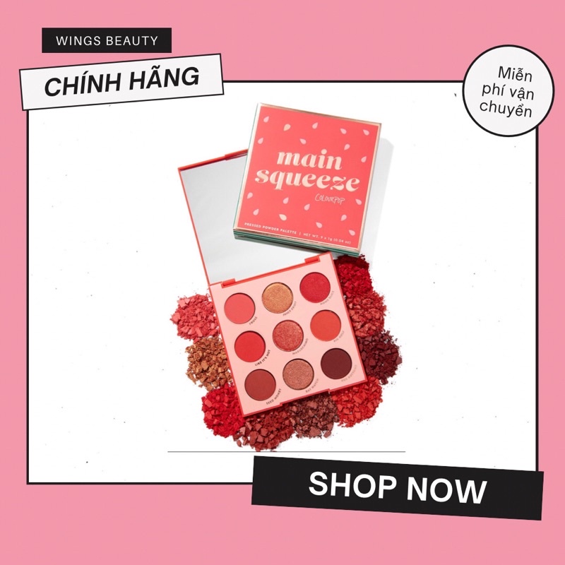 COLOURPOP - Bảng phấn mắt Main Squeeze Pressed Powder Palette