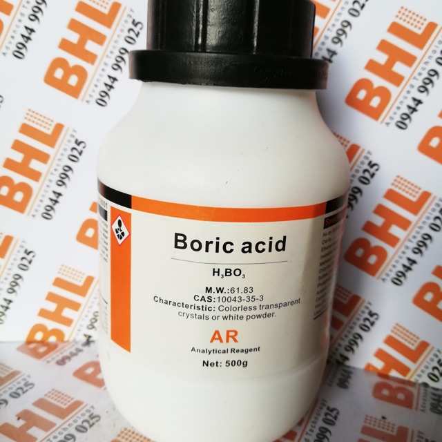 Boric aci d H3BO3 lọ 500g Xilong axi t boric diệt gián kiến CAS 10043-35-3