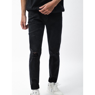 Quần jean nam, quần bò nam cao cấp slimfit DEFOXX xám rách 220813 foxxmen
