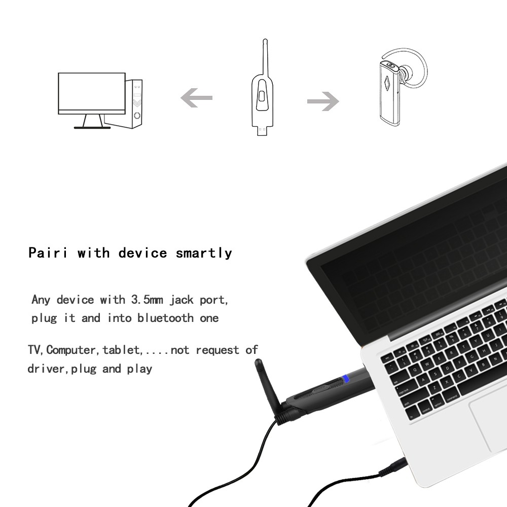 Usb phát bluetooth 5.0 cho tivi, máy tính tới loa, tai nghe bluetooth - ADB B25