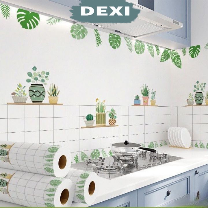 Giấy dán bếp tráng nhôm chịu nhiệt chống dầu mỡ khổ rộng 60cm dài 3m Dexi