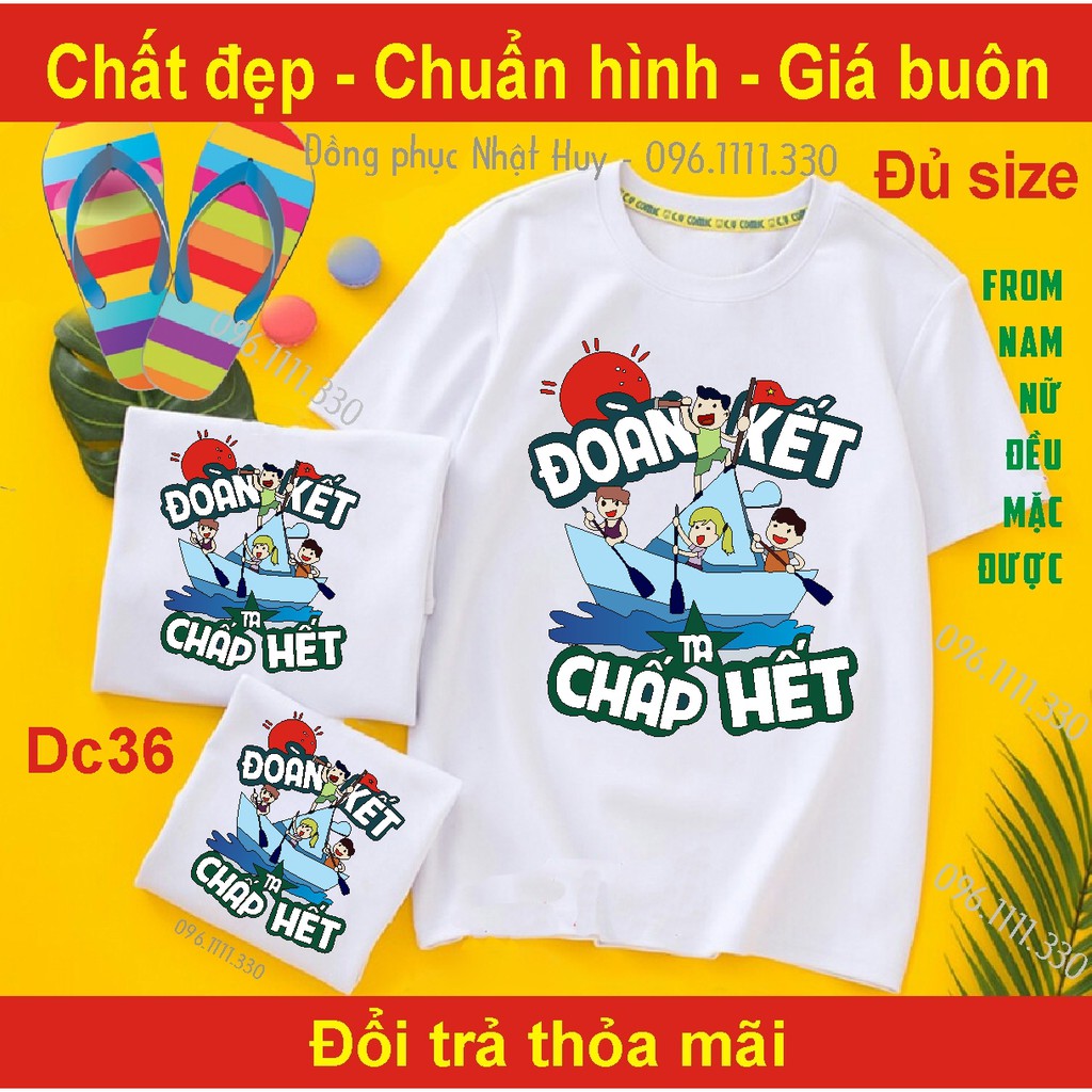 (đủ size - mịn.xịn.thơm - bao đổi trả) áo nhóm du lịch DC36 đoàn kết ta chấp hết, thương nhau mà sống,đồng nghiệp tạo ng