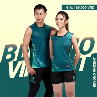 Quần Áo Bóng Chuyền Sát Nách Beyono Vincent Nam, thấm hút mồ hôi, thoáng mát - Xanh lá