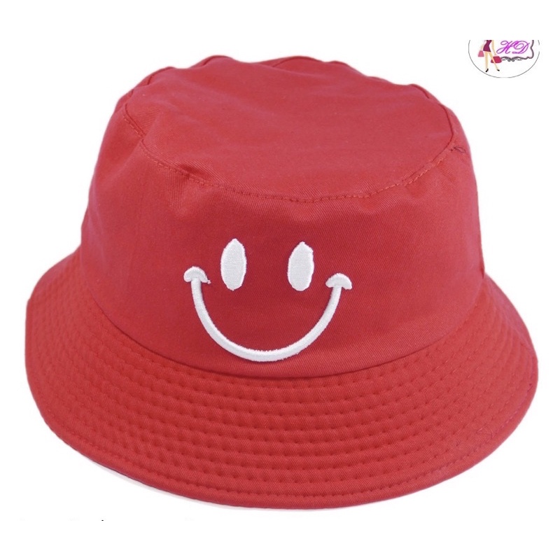Nón bucket nam nữ, nón vành unisex in hình mặt cười dễ thương cho bé từ  4-10 tuổi( vòng đầu 50-52 cm)