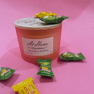 nến thơm thư giãn đậu nành không khói mùi peonies and poppies 340gr toả hương tốt