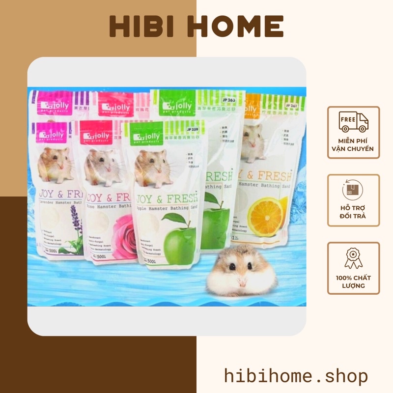 Cát tắm thơm Jolly Cho Chuột Hamster Thú cưng 6 mùi tùy chọn túi 500g