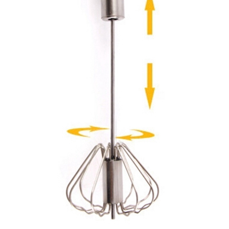 Eggbeater Hand Pressure Egg Mixer Egg Stiring Tool (Size: 30 cm, Color: Silver)