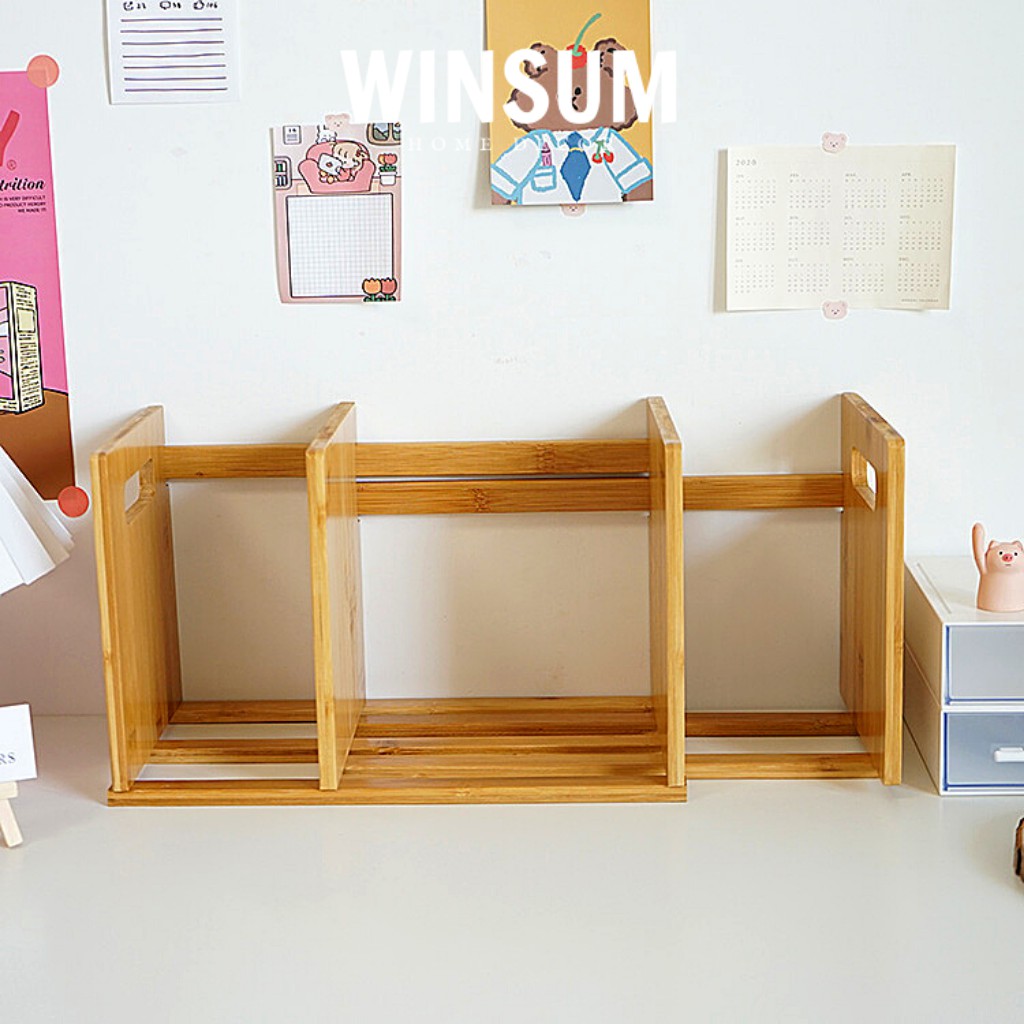 Giá Sách Gỗ Để Bàn Có Thanh Trượt Thay Đổi Chiều Dài - Winsum.decor | BigBuy360 - bigbuy360.vn