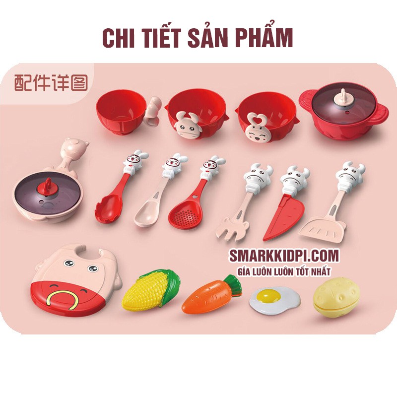 [ẢNH THẬT] - BỘ ĐỒ CHƠI NẤU ĂN NHƯ THẬT - CÓ KHÓI VÀ ĐÈN