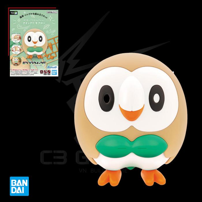 [BANDAI] MÔ HÌNH POKEMON PLASTIC MODEL COLLECTION QUICK 10 ROWLET POKEMON PLAMO ĐỒ CHƠI LẮP RÁP GUNP