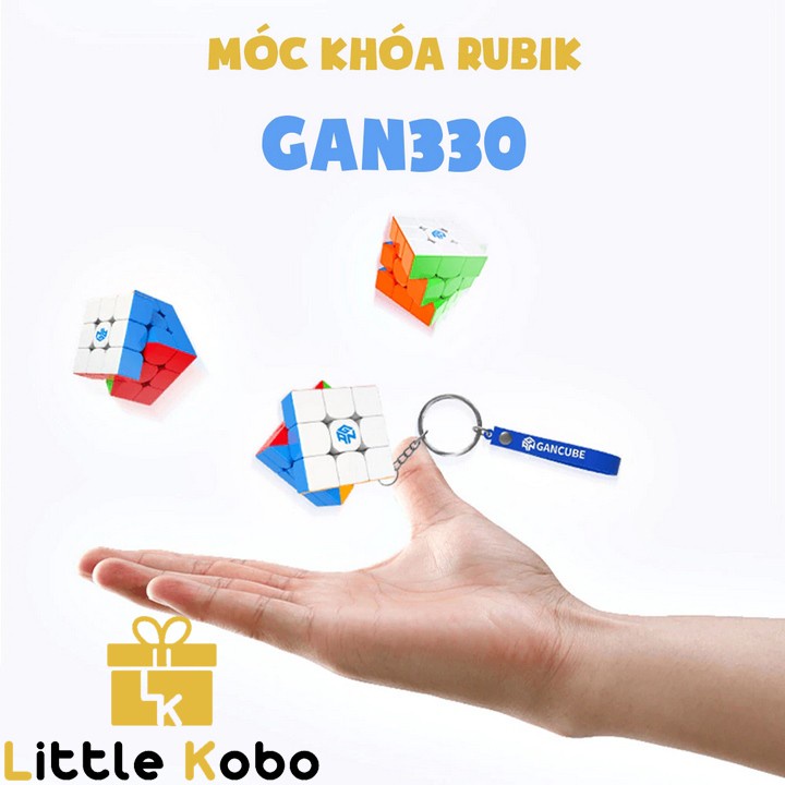 "Lô hàng nhanh" Móc Khóa Rubik Gan330 Rubik Gan 330 Stickerless Rubic 3 Tầng