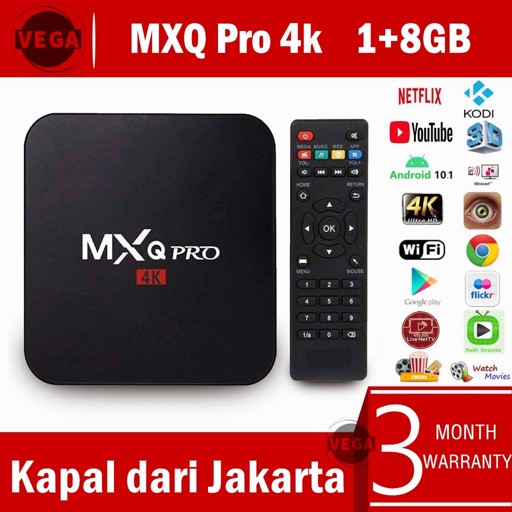 Đầu Mxq Pro Android Tv Box Android 10.1os Ram 1gb Rom 8gb Stb 4k Smart Tv Box