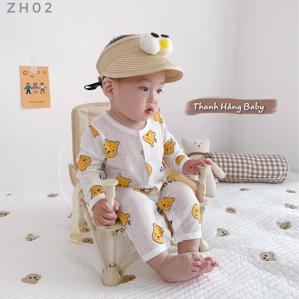 Body Cho Bé, Bộ Body Thông Hơi Cho Bé Trai Bé Gái Thanh Hằng Baby 3 Đến 13 Kg