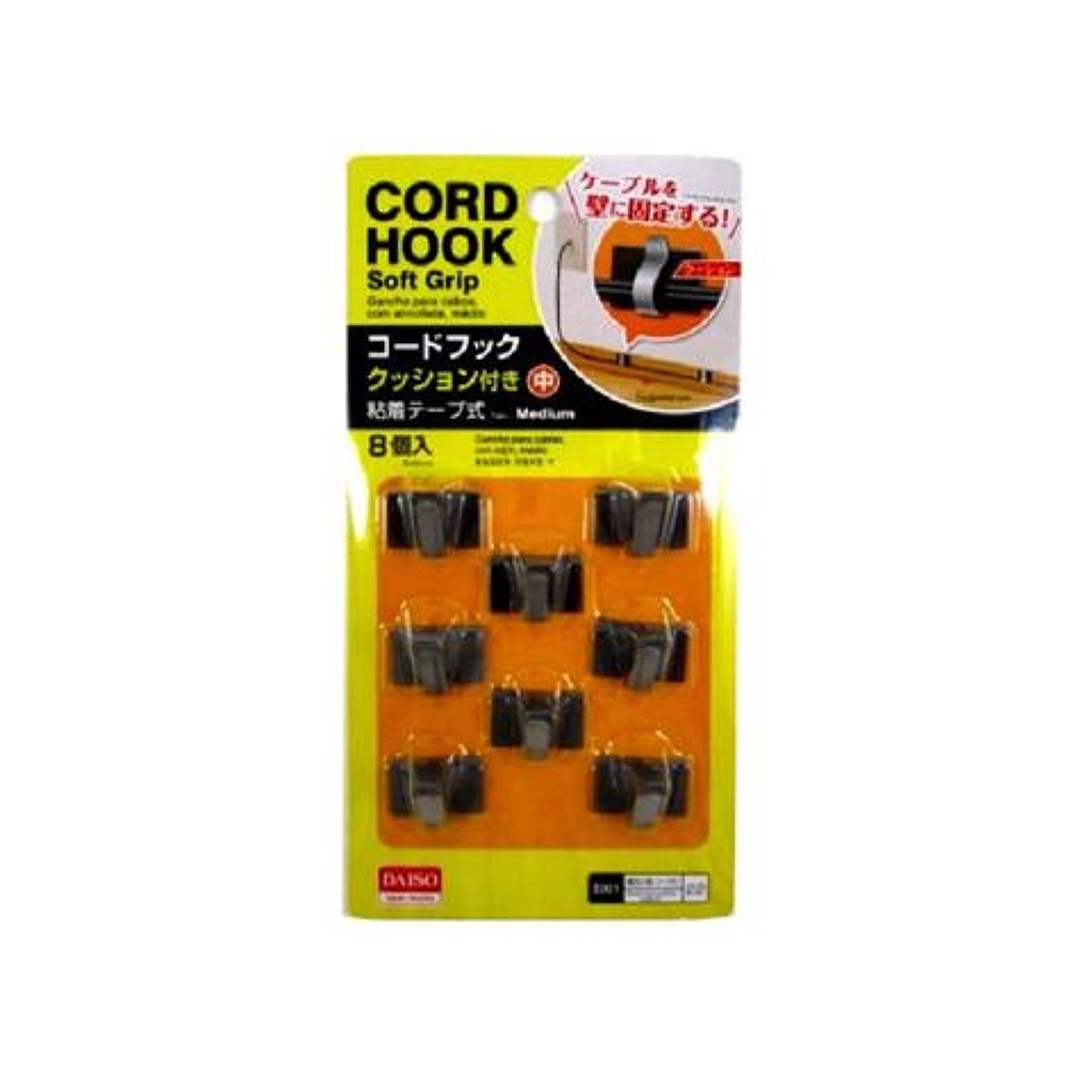 Daiso Móc dây điện có đệm trong 8 miếng