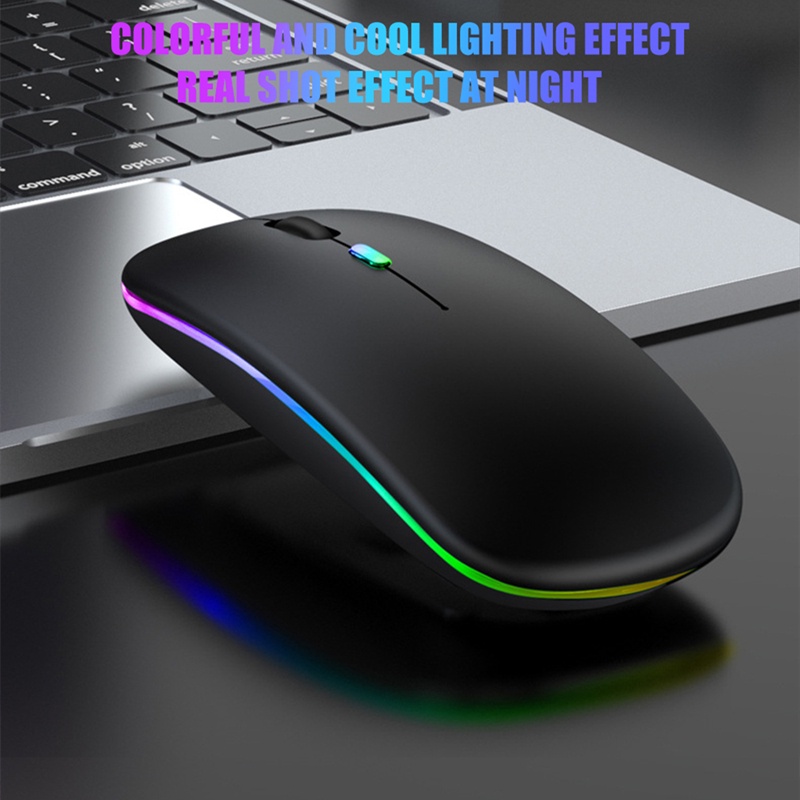 Chuột không dây DLLENCASE A119 2.4Ghz USB RGB Bluetooth 5.2 có đèn LED cho laptop chất lượng cao