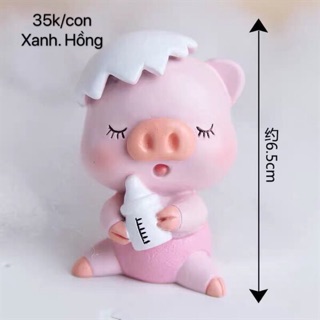 Heo sứ trang trí bánh kem