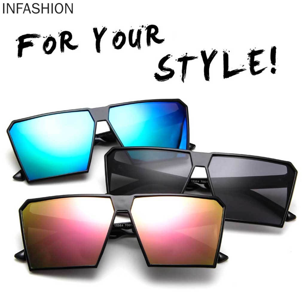 Kính Mát Gọng Vuông Bản To Phong Cách Cổ Điển