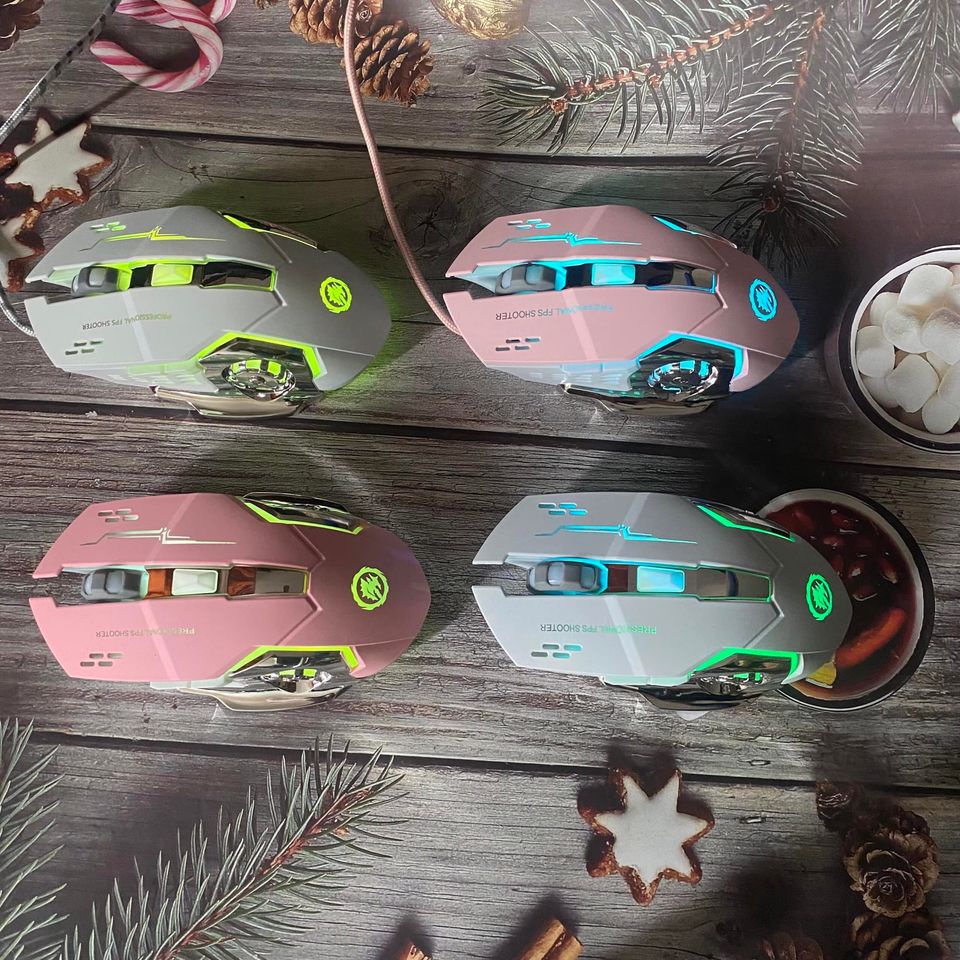 Chuột Gaming Không Dây , Có Dây  T28 Dành Cho Game Thủ Chống Ồn Có Đèn LED Chơi Game