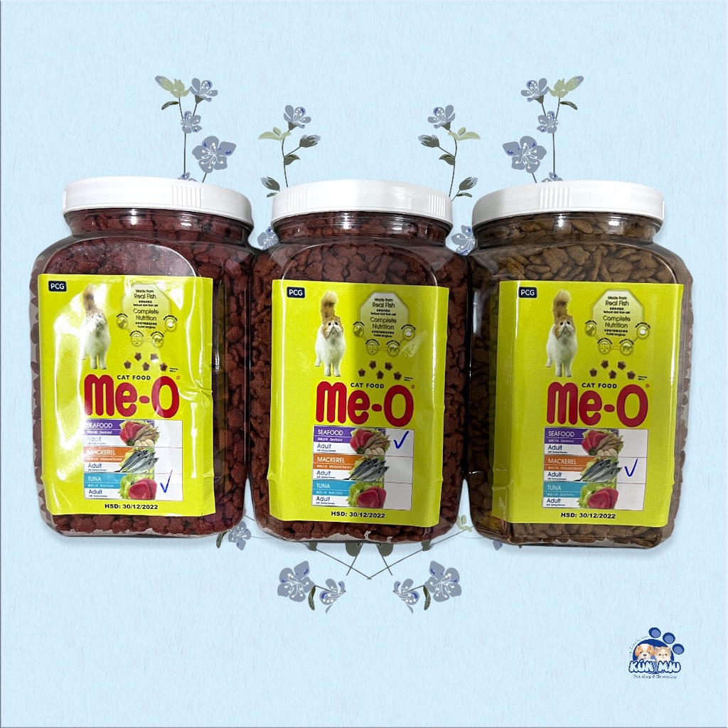 Thức ăn dành cho mèo lớn Me-o đóng hộp cao cấp 1kg vị Cá Ngừ,Hải Sản,Cá Thu