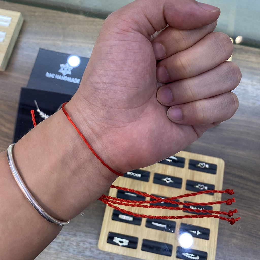 Lăc Tay Chỉ Đỏ.Vòng Tay Chỉ Đỏ Bạc Nguyên Chất-Bạc Handmade | BigBuy360 - bigbuy360.vn
