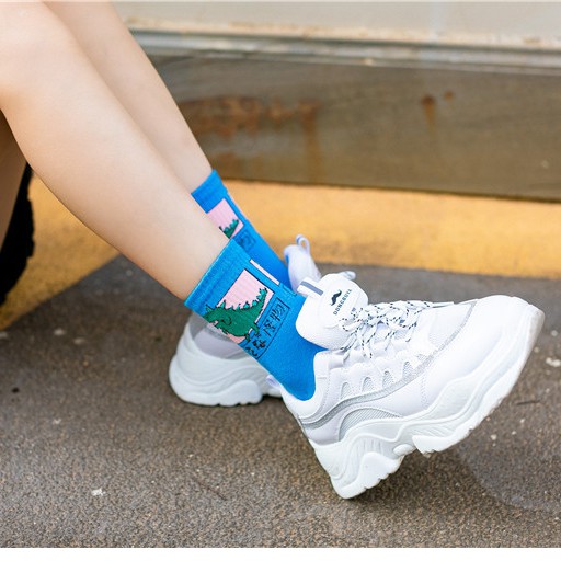 Vớ cao cổ khủng long, tất cổ cao unisex hoạt hình dễ thương NEKO