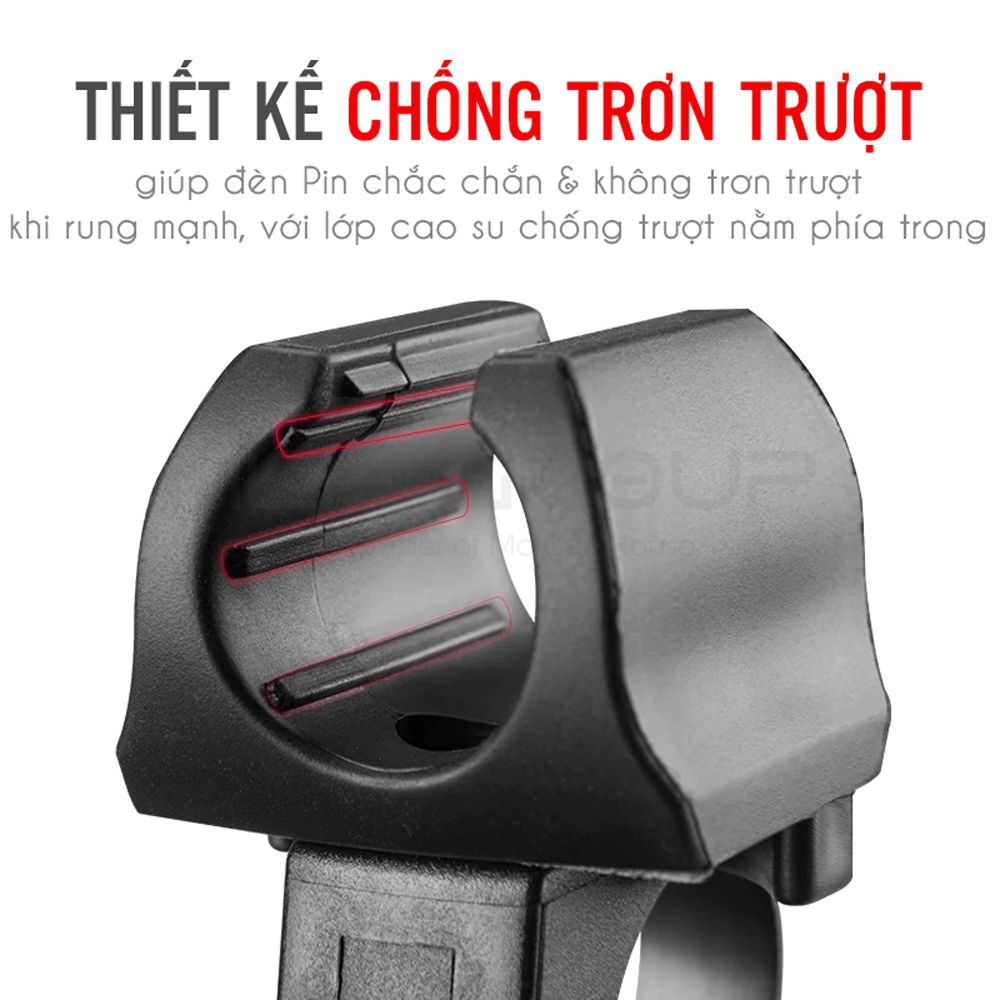 Giá Kẹp Đèn Pin Xe Đạp Giá Đỡ Đèn Pin Chống Trơn Trượt Cho Xe Đạp MLH