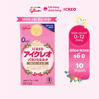 Sữa Glico Icreo Balance Milk Icreo Số 0 - Hộp 10 Thanh Tiện Dụng