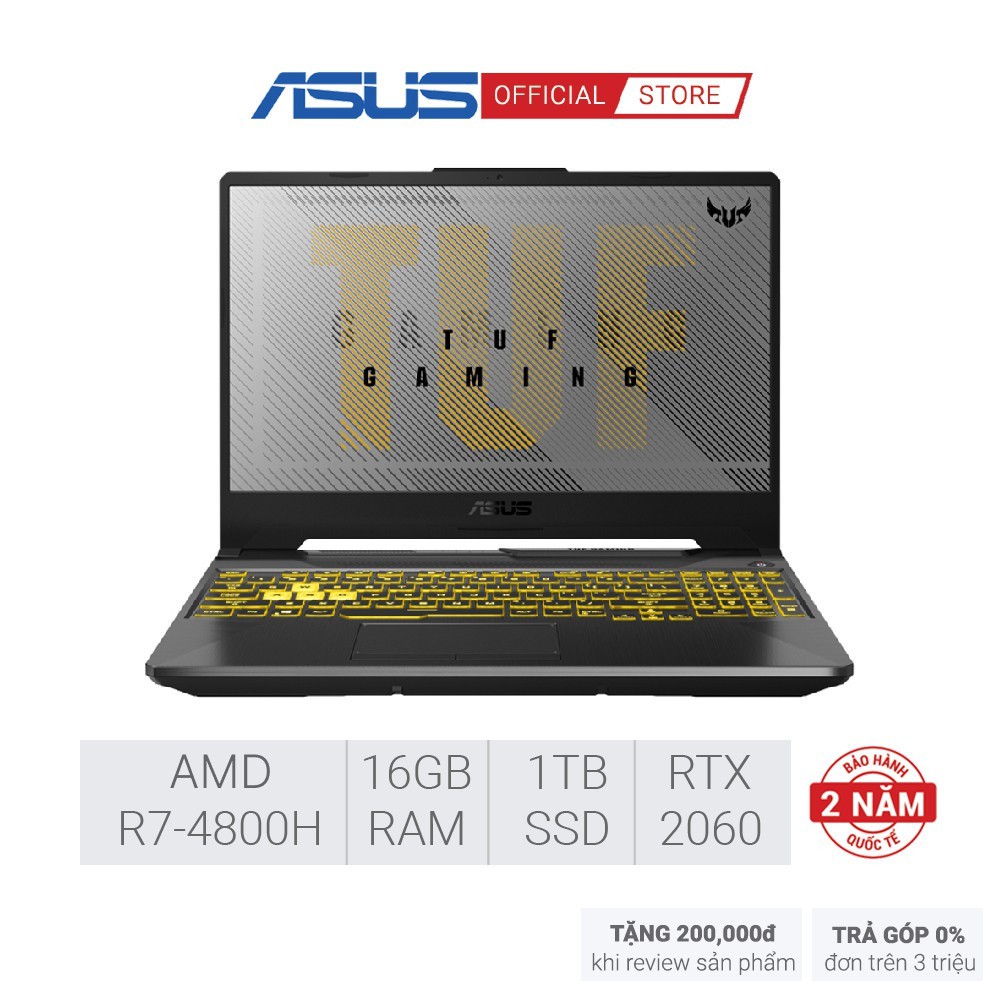 Laptop ASUS TUF FA506IV-HN202T R7-4800H 16GB 1TB SSD RTX2060 15.6&quot;FHD IPS 144Hz W10