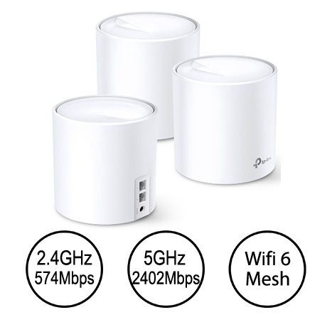 Bộ Phát Wifi 6 TP-Link Deco X20 3-Pack AX1800Mbps Mở Rộng Độ Phủ Sóng, Tăng Tốc Độ Kết Nối