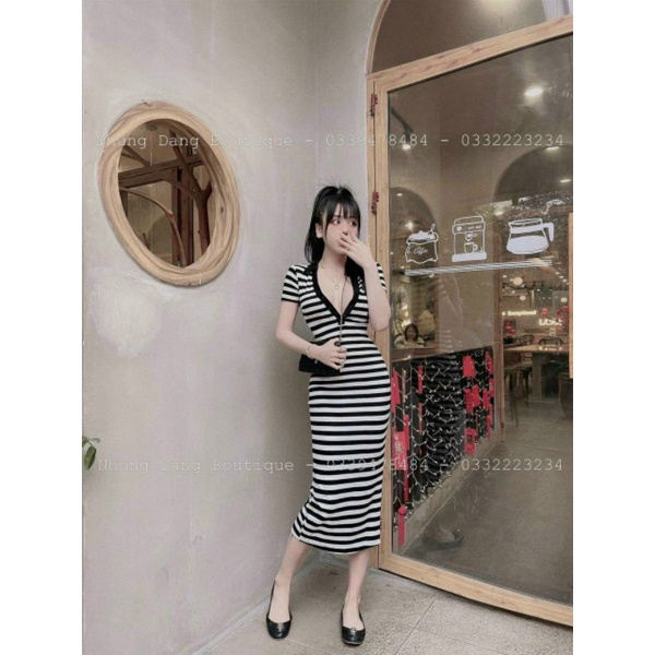 Váy ôm body khuy ngực