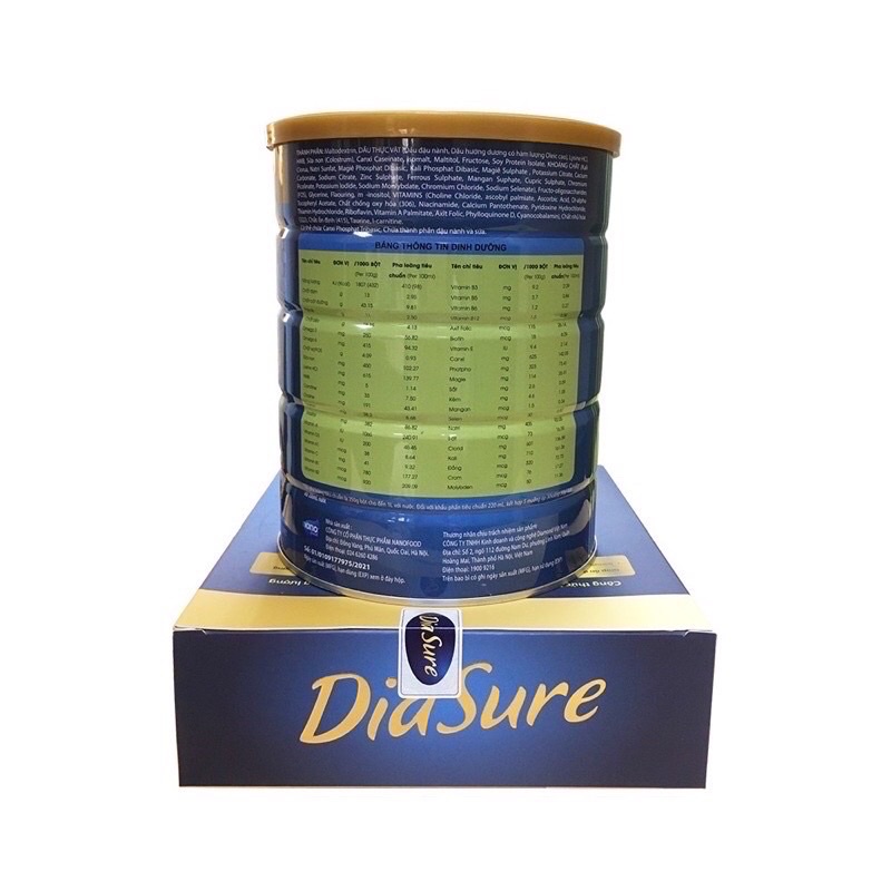 Combo 2 lon 850g sữa non tiểu đường Diasure