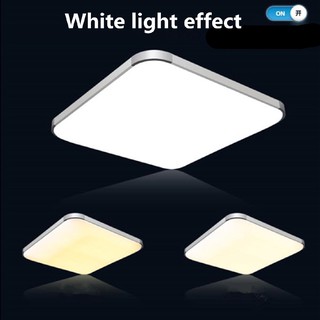 ZJ◎LED Modern Flush Mount Ceiling Light Bedroom Lamp Home Fixture With Remote 24W