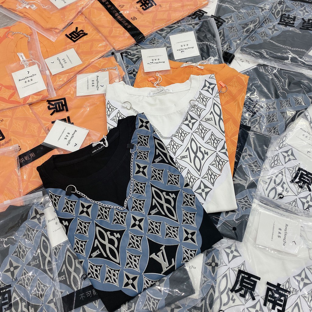Áo thun nữ from rộng dấu quần phông xích Quảng châu cotton 4 chiều co giãn mềm mịn