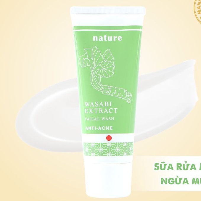 Sữa Rửa Mặt Naris Nature cho da mụn Chiết Xuất Mù Tạt Wasabi 100g