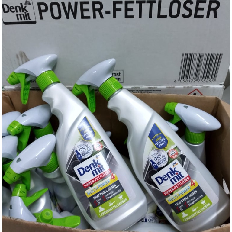 Denkmit- Chai xịt tẩy rửa dầu mỡ nhà bếp Power-Fettlöser Multi-Power 4 dung tích 750ml, hàng nhập khẩu từ Đức.